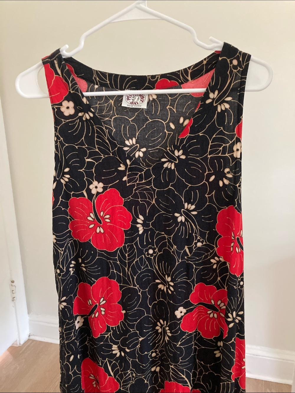 Black and Red Floral Hawaiian Dress